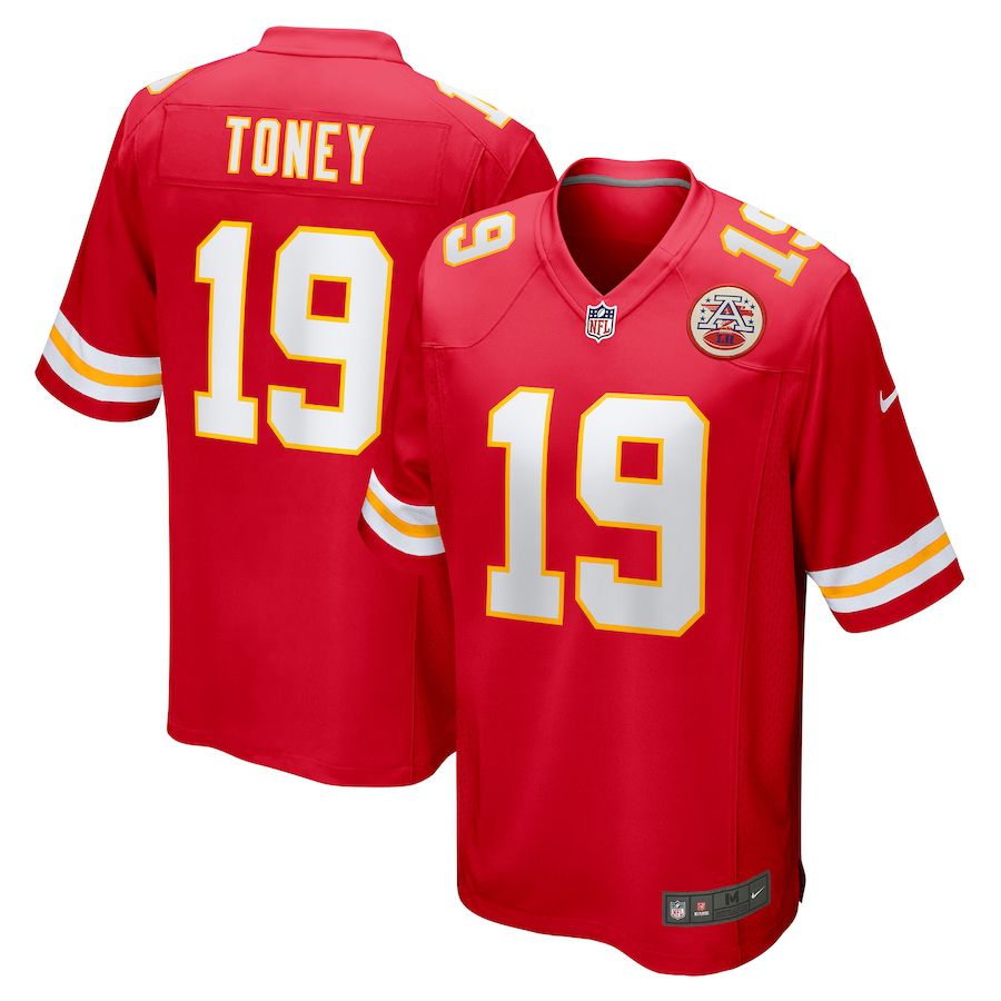 Men Kansas City Chiefs #19 Kadarius Toney Nike Red Game Player NFL Jersey